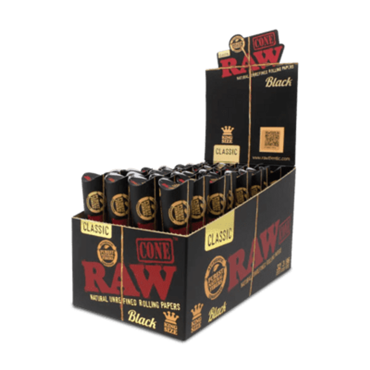 Photograph of product: Raw | Cones | Black King Size 3pk