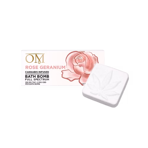 Photograph of product: OM Rose Geranium Bath Bomb 100 mg