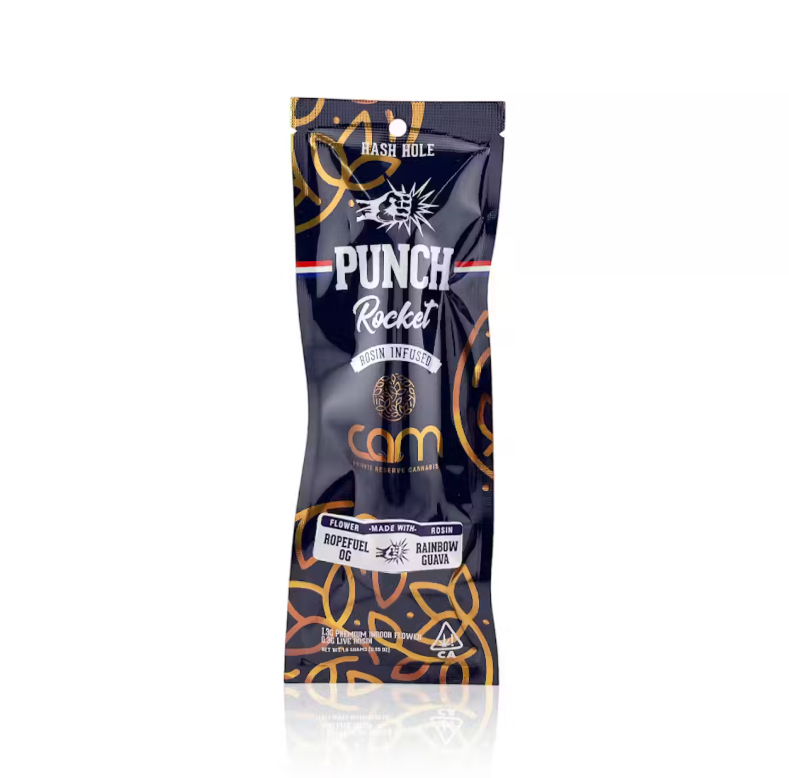 Photograph of product: Ropefuel Og X Rainbow Guava Rocket Rosin Infused Pre Roll 1.6g   1.6 G