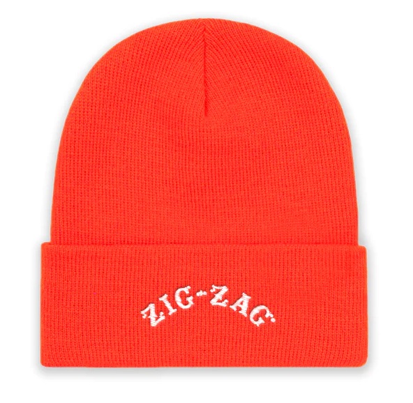 Photograph of product: Zig-Zag | Orange/White Beanie $28