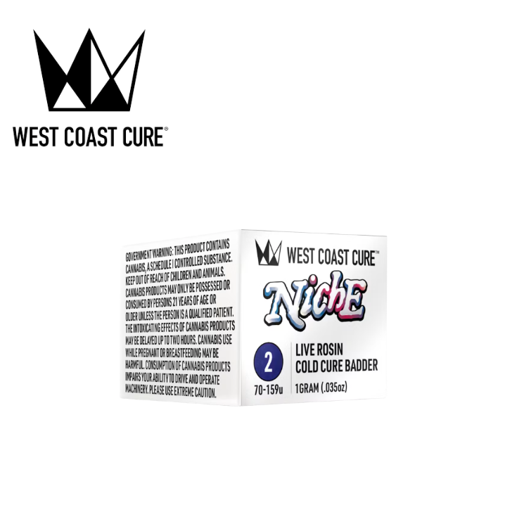 Photograph of product: NICHE 1G TIER 2 ROSIN COLD CURE BADDER