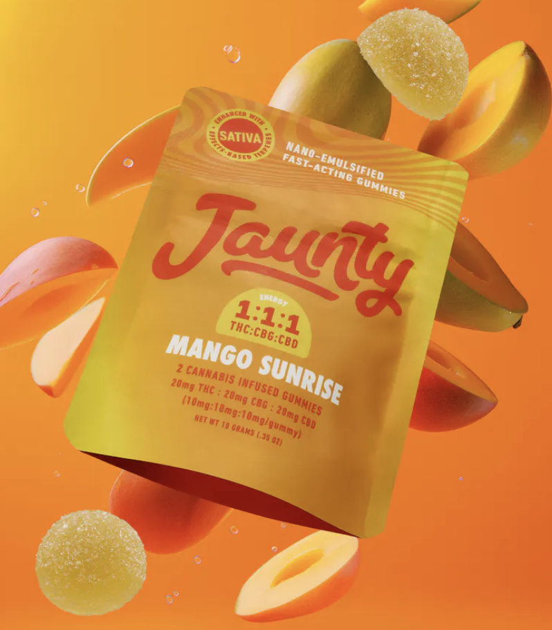 Photograph of product: D8 | Mango Sunrise Gummies 2pk | Jaunty
