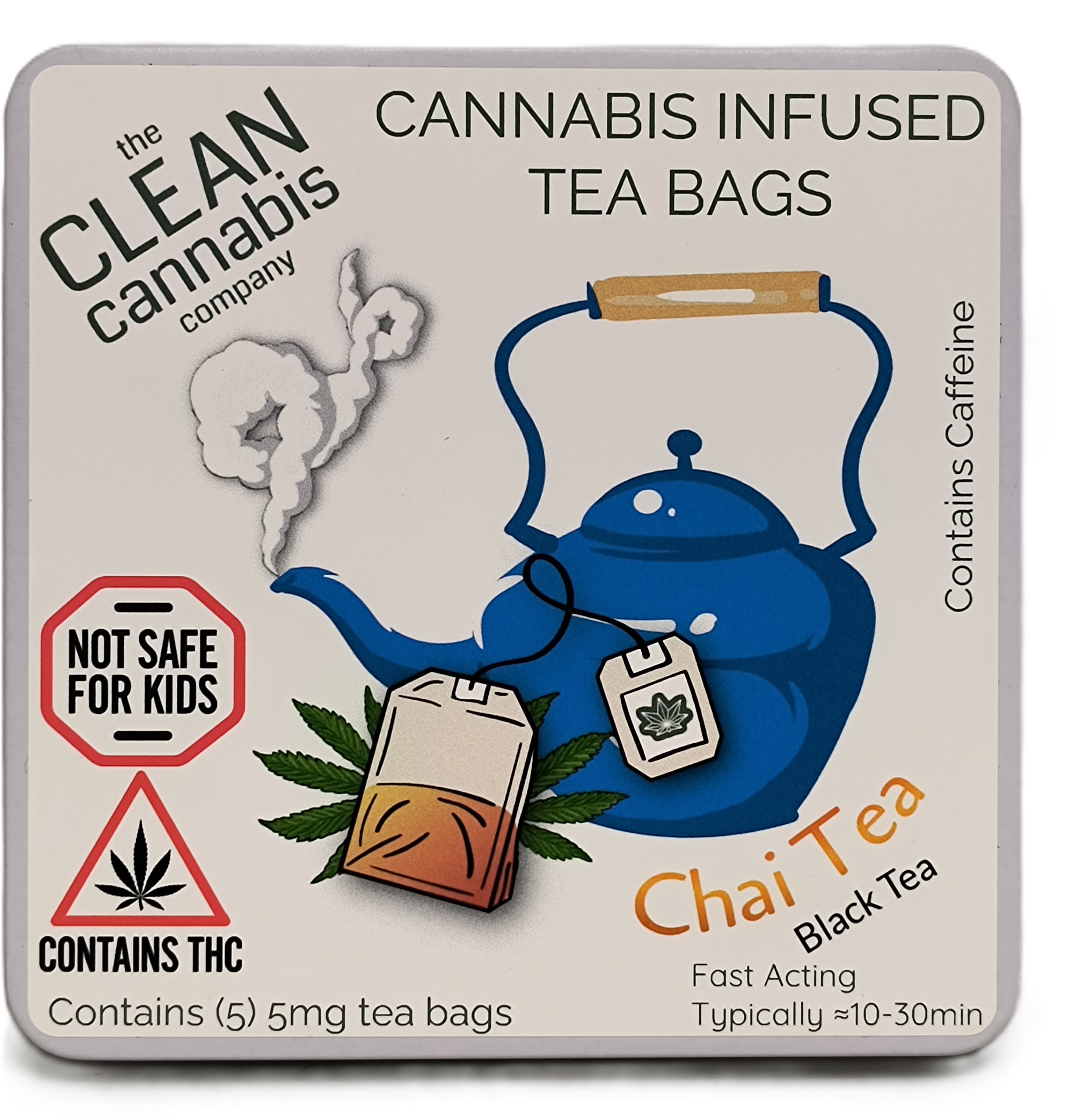 Photograph of product: Chai Tea Bags | 25mg TH-oui | Clean Oui'd