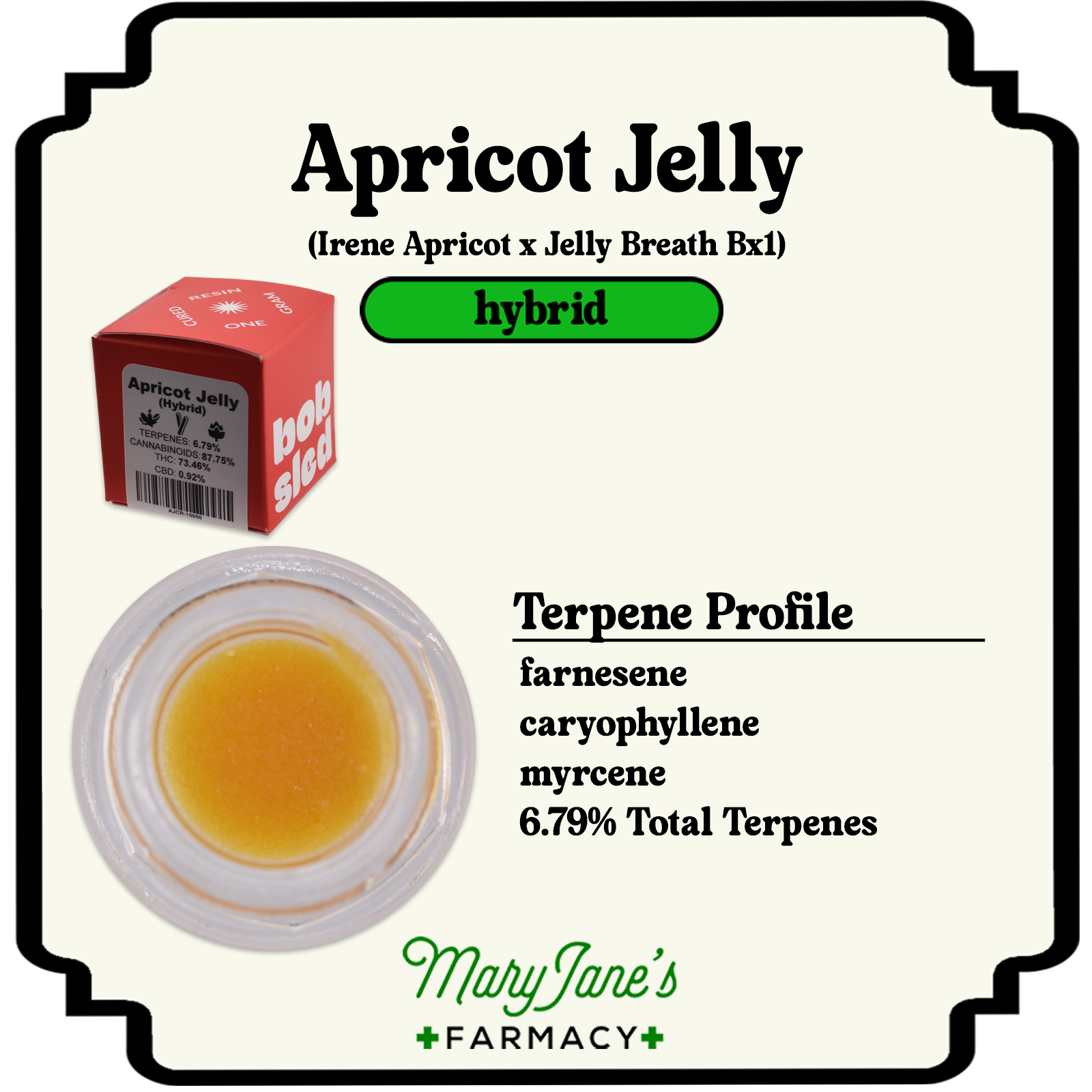 Photograph of product: Apricot Jelly Cured Resin Extract | 1g