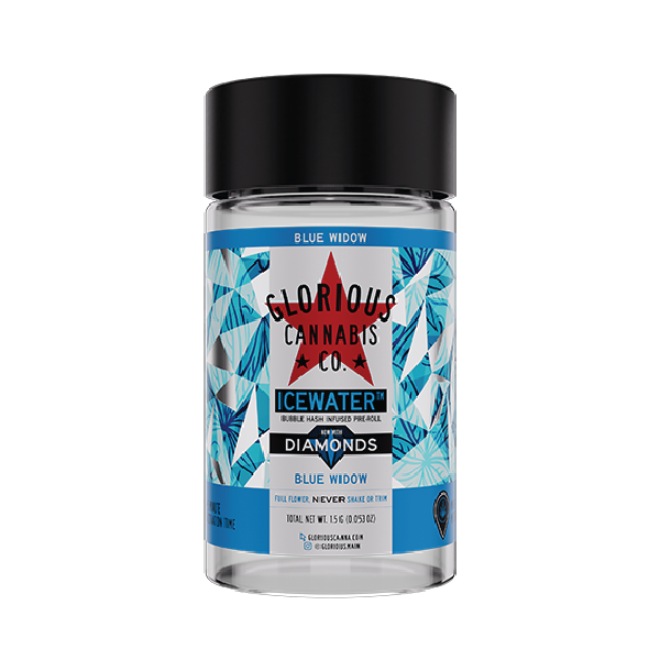 Photograph of Product: Glorious Cannabis - Bubble Hash Pre-roll 0.5g - 3pk - Blue Widow