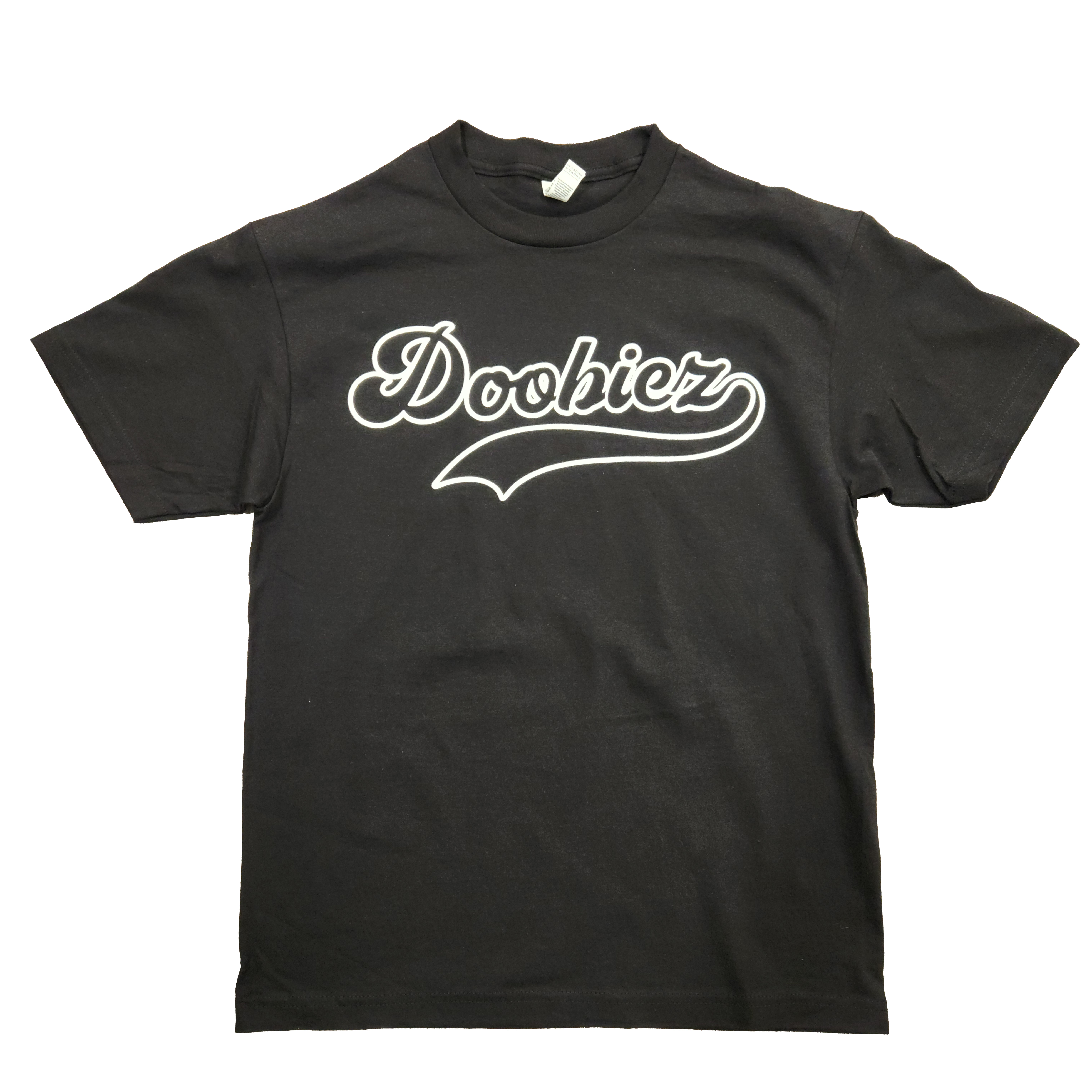 Photograph of product: Doobiez Logo Tee - Outline on Black