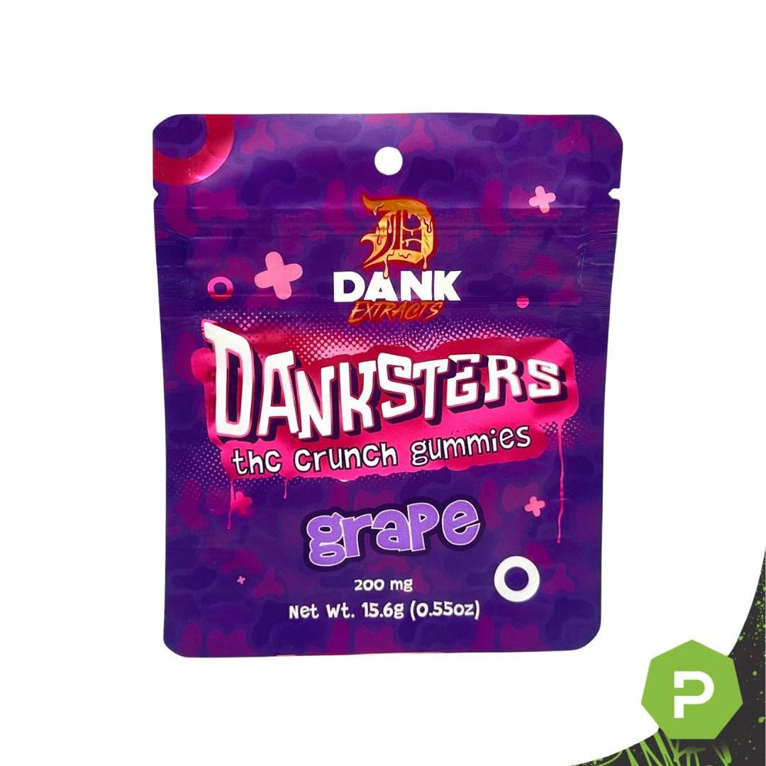 Photograph of product: Dank Extracts | 200mg Nerd Gummies | Grape