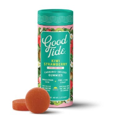Photograph of product: $27.76 Good Tide Kiwi Strawberry Solventless au chocolat Rosin Gummies - 