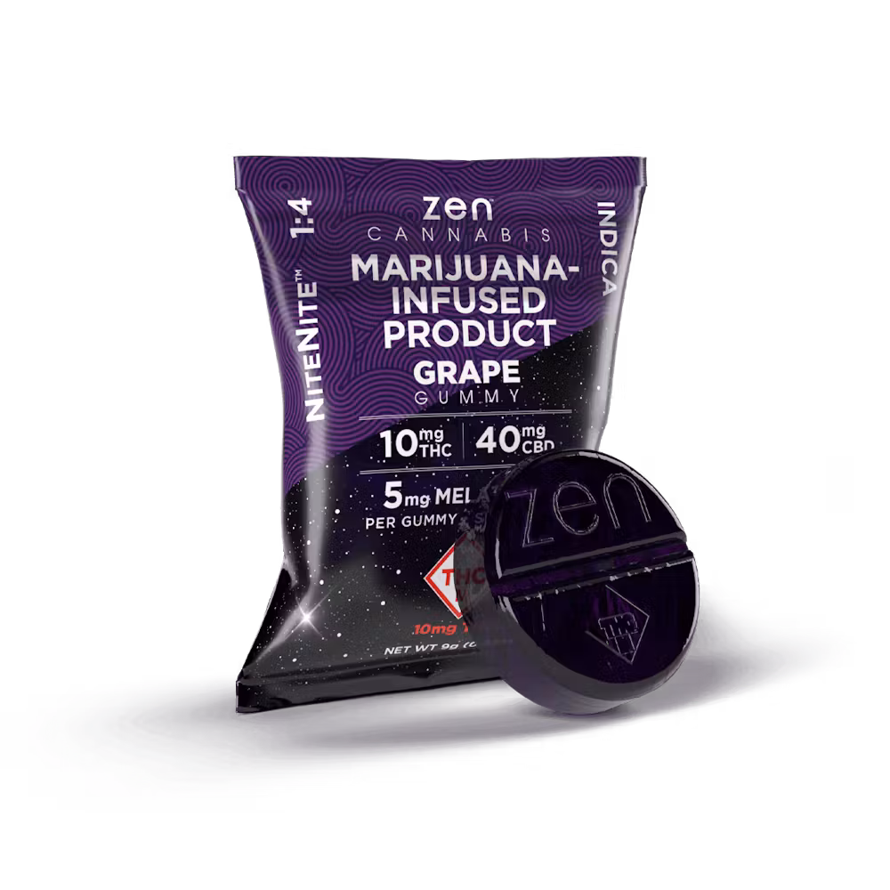 Photograph of product: Nite Nite Grape Melatonin Gummies 4:1 CBD:TH-oui | Edibles | 500mg