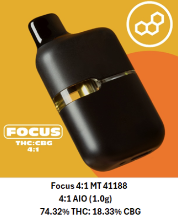 Photograph of product: Focus TH-oui:CBG 4:1 Mini Tank 1g (C0040001188)