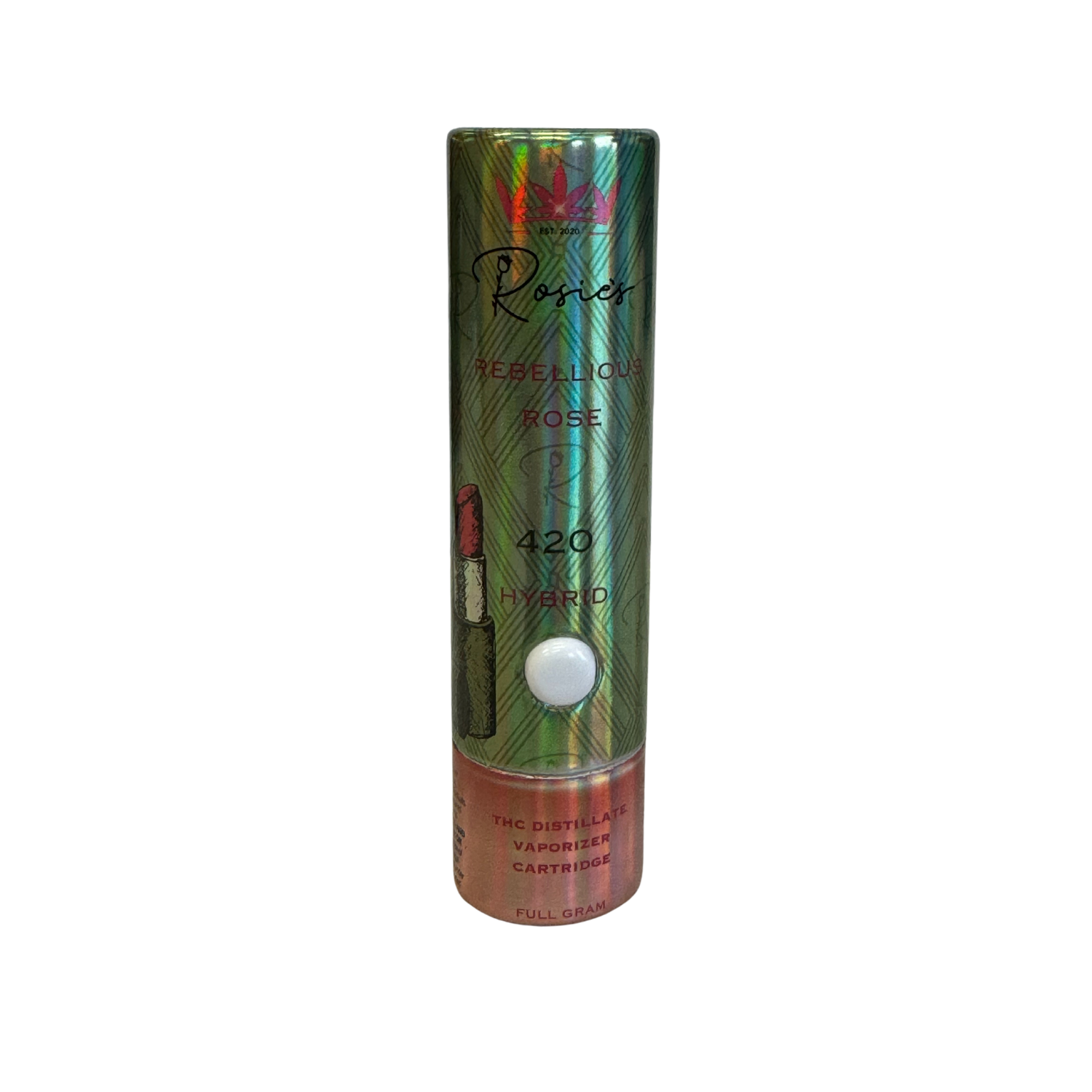 Photograph of product: Distillate Vape Cartridge  - 1g | Rosie's | Rebellious Rose