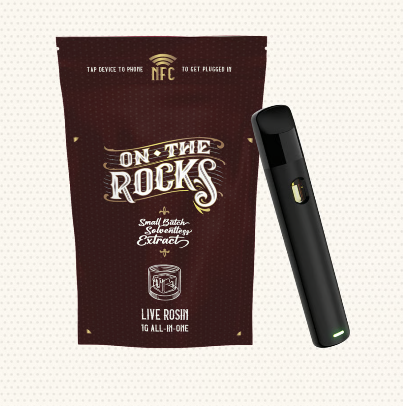Photograph of product: On The Rocks-Gelato 41 Solventless Live Rosin Dispo