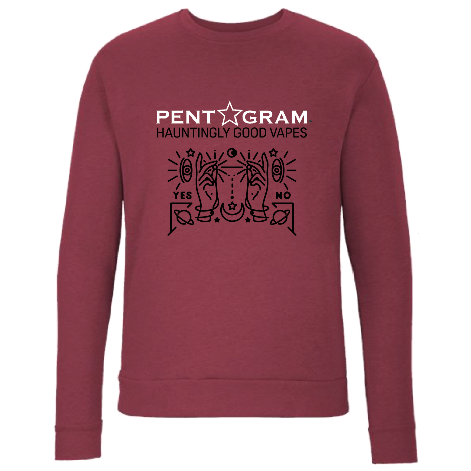 Photograph of product: Pentagram - Cranberry Crewneck Sweatshirt - Small