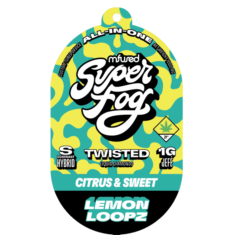 Photograph of product: Super Fog Twisted Jef Lemon Loopz Disposable VAPE