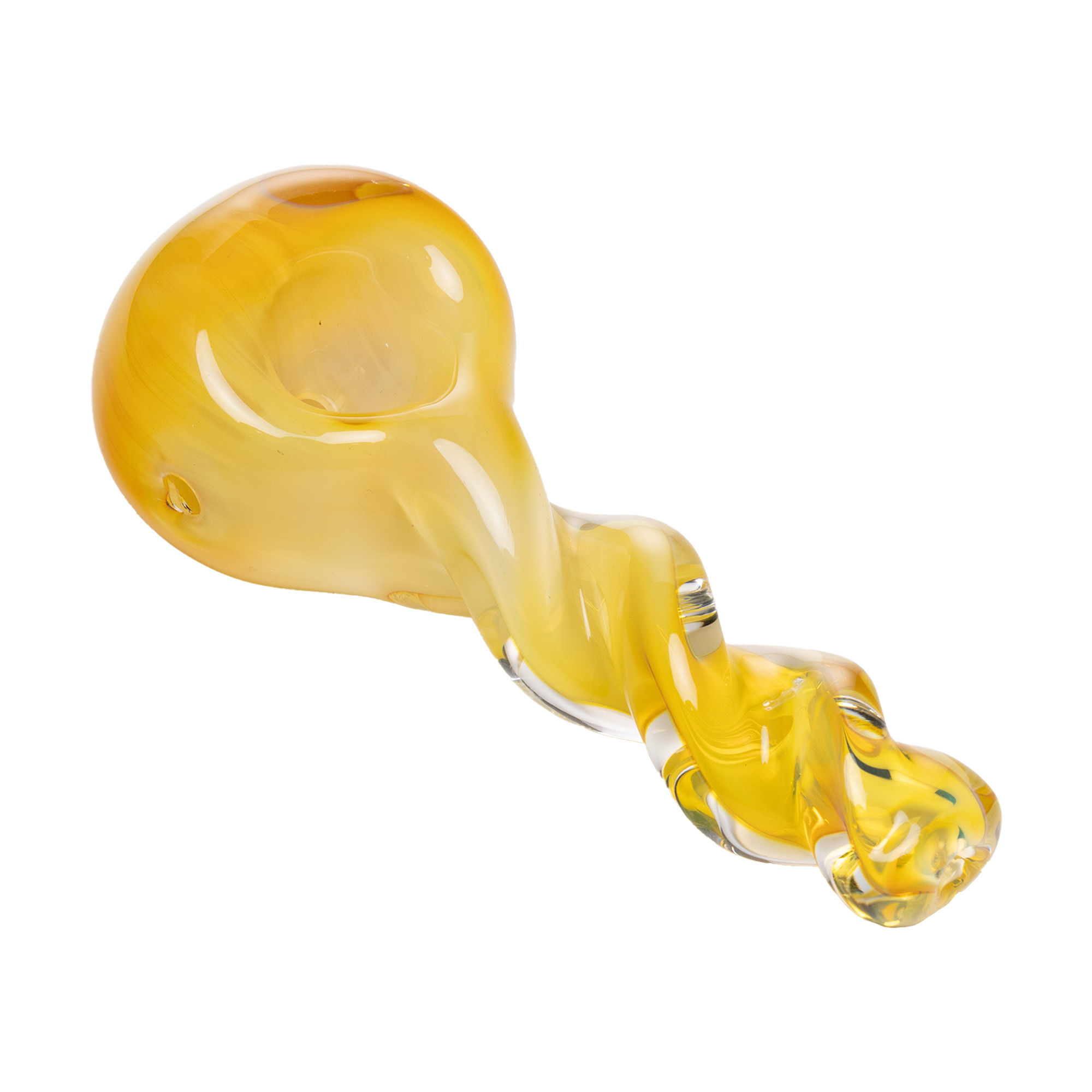 Photograph of product: Twisted Spoon Pipe- Yellow Fuming