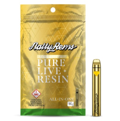 Photograph of product: Natty Rems AIO - Wedding Cake (H) - 1000mg Live Resin Disposable