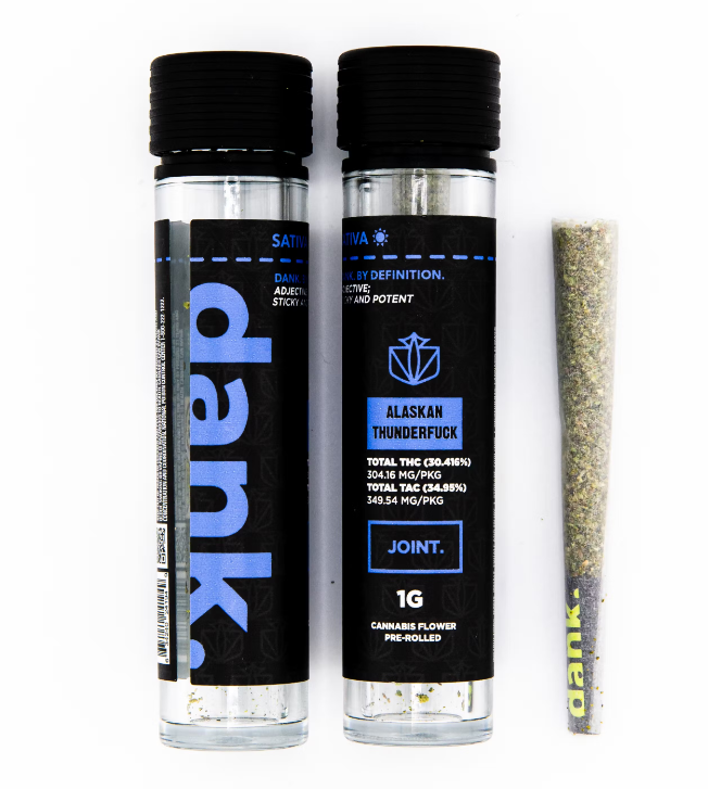 Photograph of product: Pre-Roll | Dank | Alaskan Thunderfuck | 1g