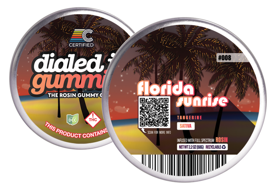 Photograph of product: Florida Sunrise Tangerine | Live Rosin Gummies | 10 x 10mg
