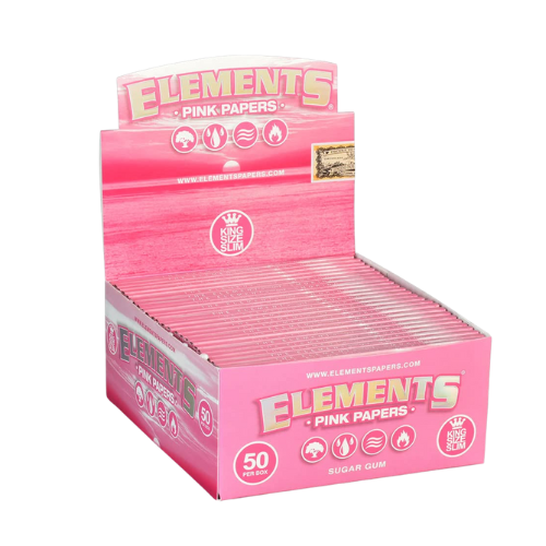 Photograph of product: Elements - Ultra Thin King Size Papers 1 1/4 3pk | Pink