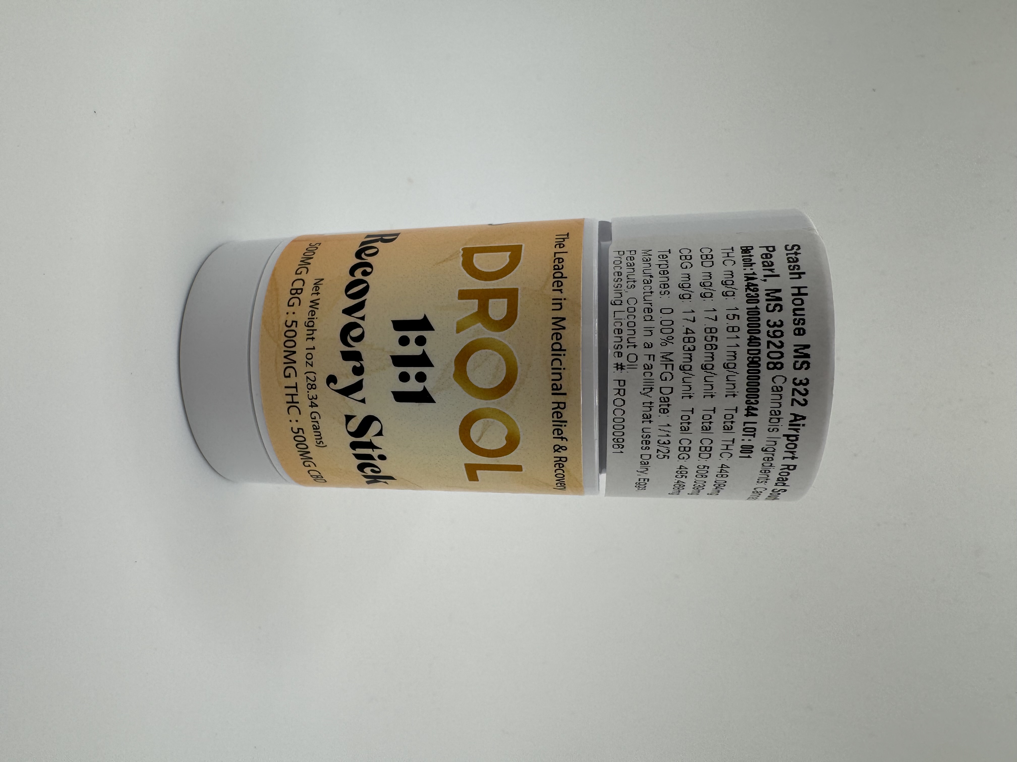 Photograph of product: Recovery Stick | Topical Relief | 1:1:1