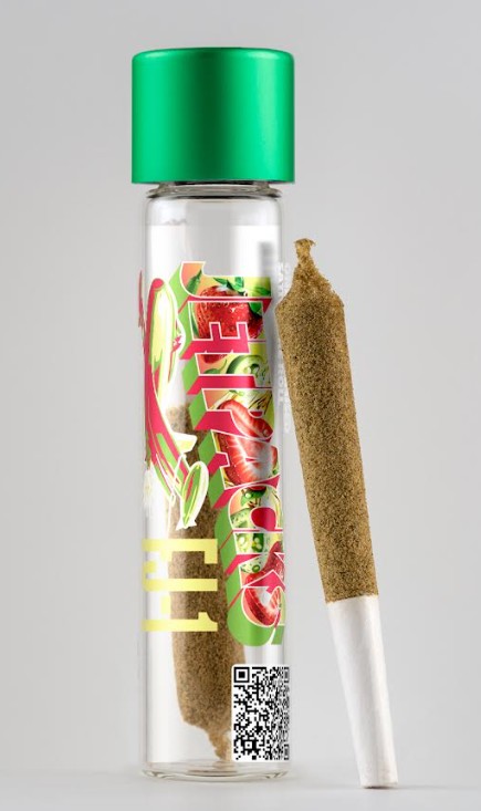 Photograph of product: JetPacks | FJ-1 | Strawberry Sour Diesel | Infused Pre-roll