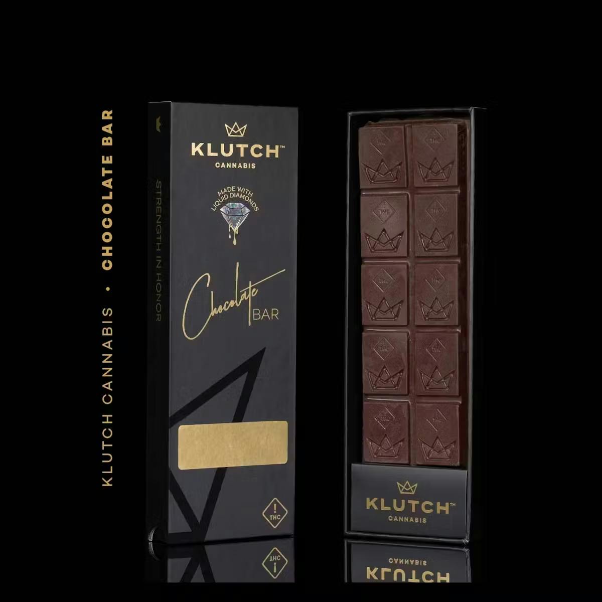 Photograph of product: Ice Cream Cake Dark Chocolate Bar 100mg | 10pc - 