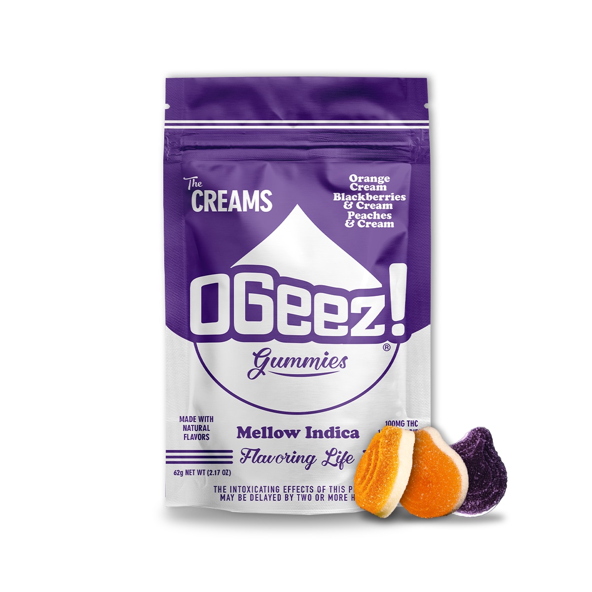 Photograph of product: OGeez! | Gummies | The Creams | Mellow Oui'd | 10pk/100mg