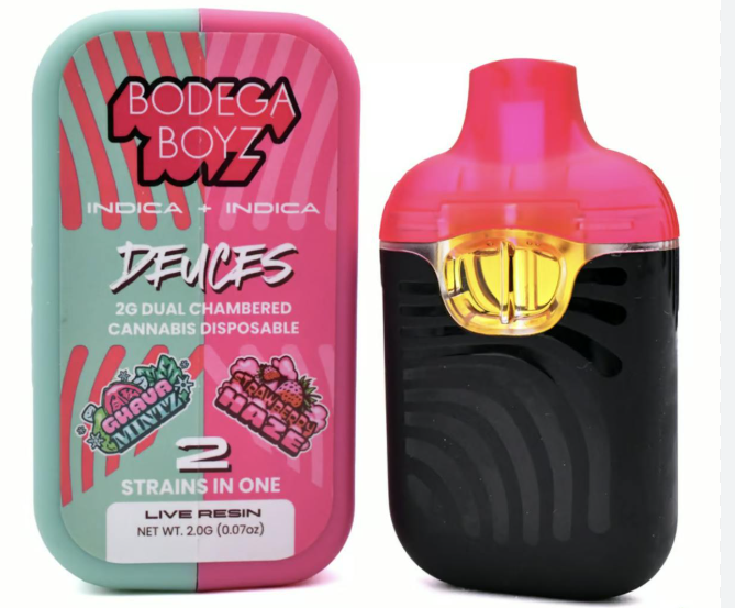 Photograph of product: Bodega Boyz - Disposable - Pink Guava Runtz x Blueberry Certz - 1G