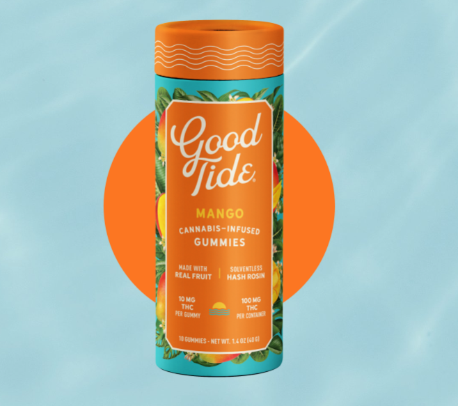 Photograph of product: Good Tide | Mango au chocolat Rosin Gummies | 10pk 100mg