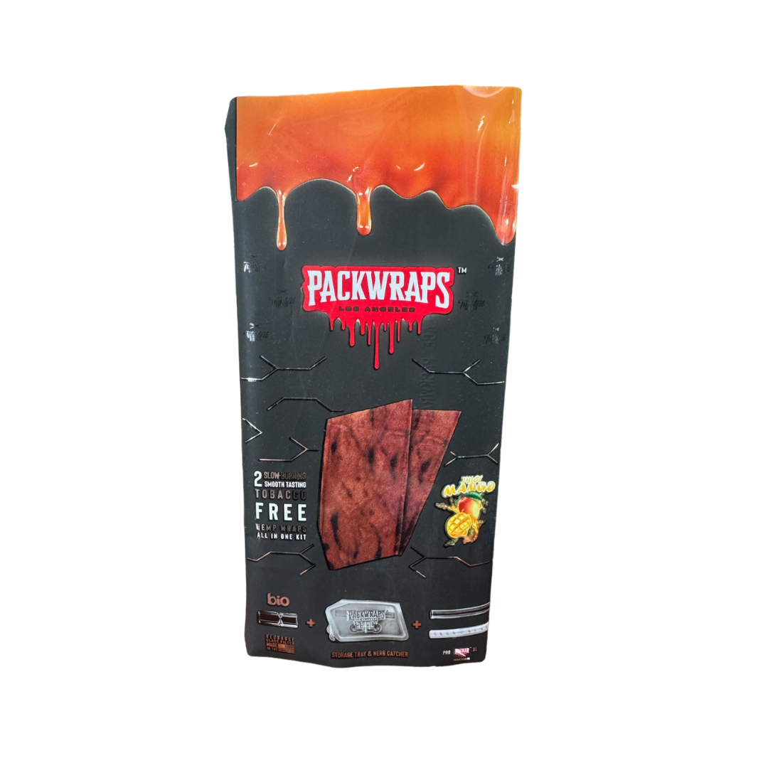 Photograph of product: PACKWRAPS x TWISTED  |  2 Wraps per Pouch W/ Glass Tip Yummy Mango