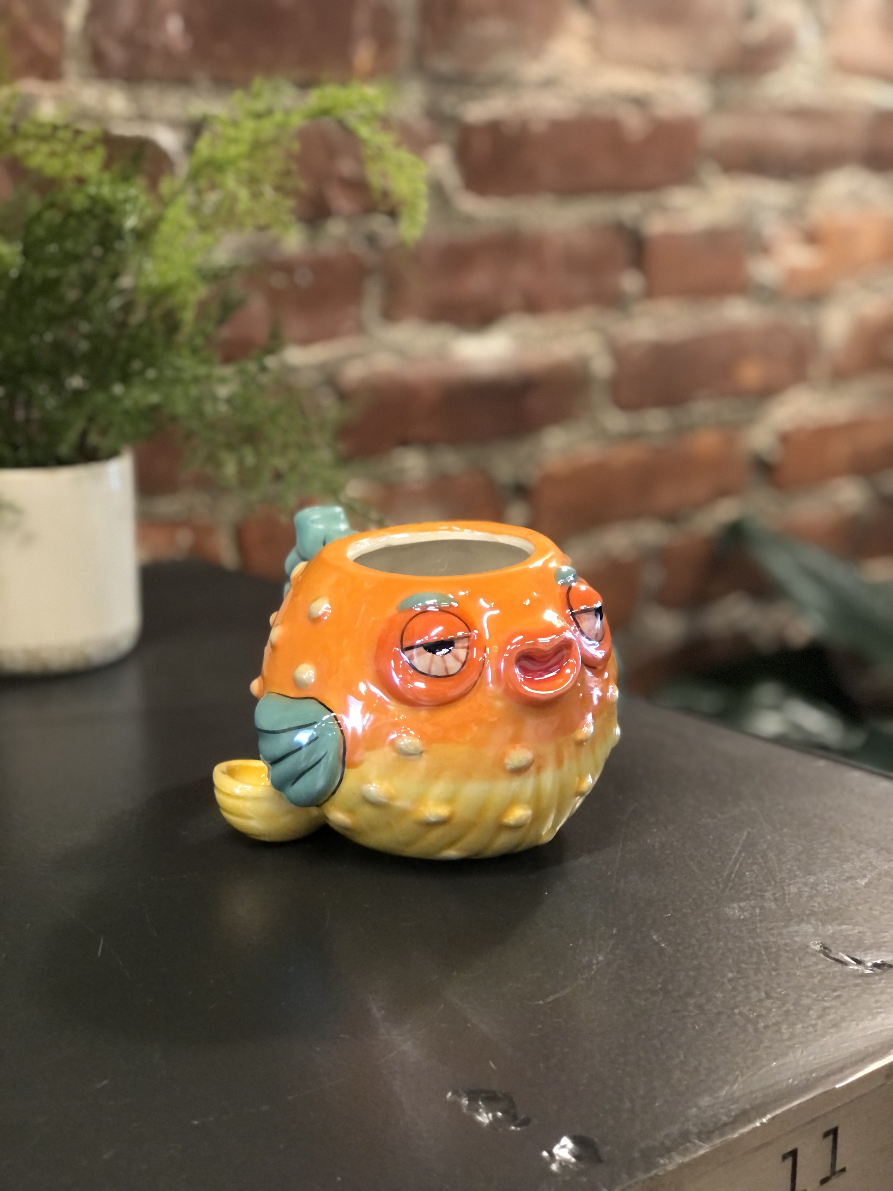 Photograph of product: Stoned Pufferfish Pipe Mug
