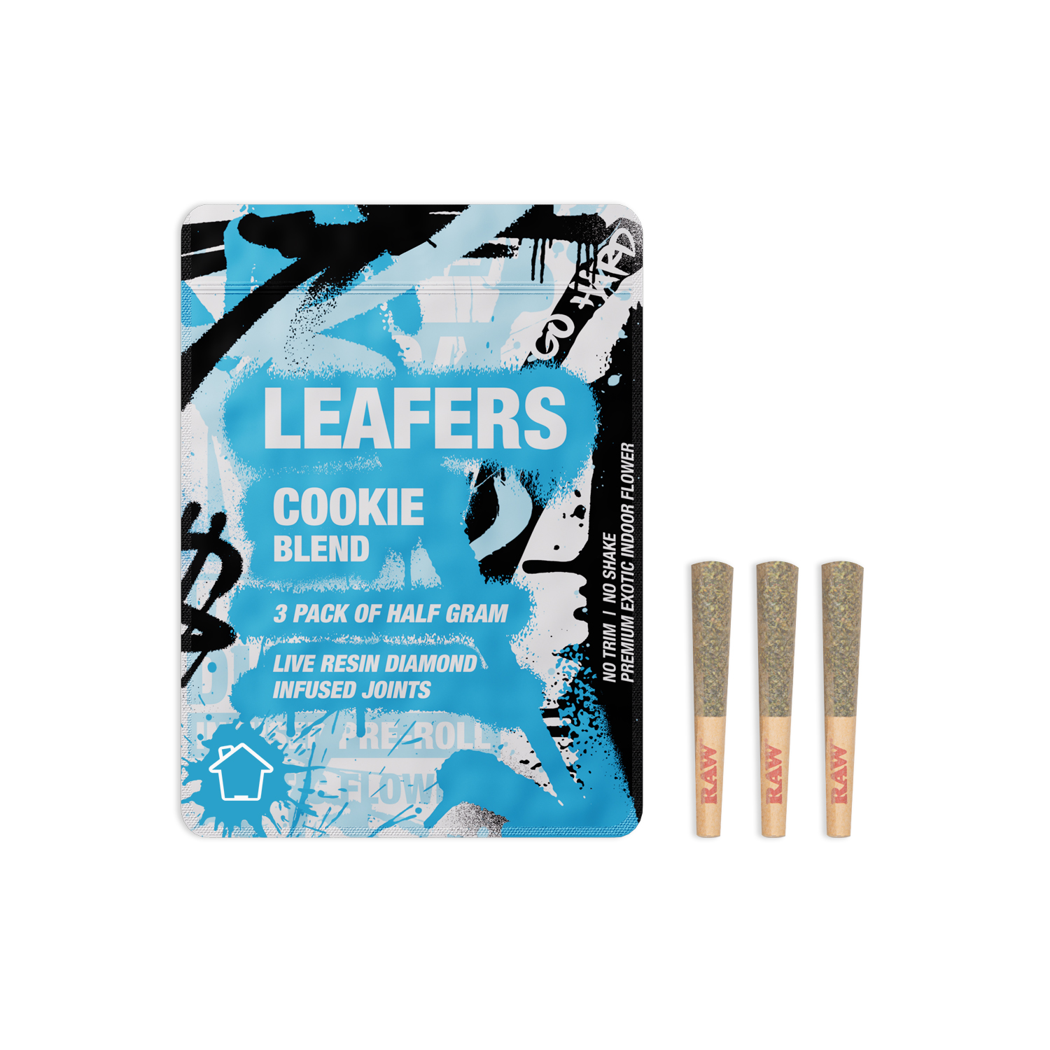 Photograph of Product: Cookie Blend Diamond-Infused (3-pack of .5g joints)