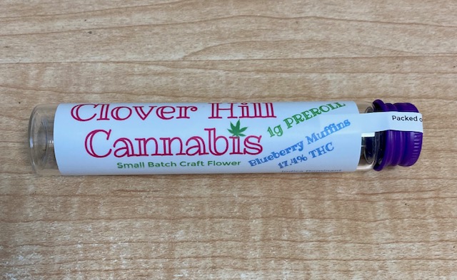 Photograph of Product: Clover Hill | Blueberry Muffin Preroll | Prepack Preroll