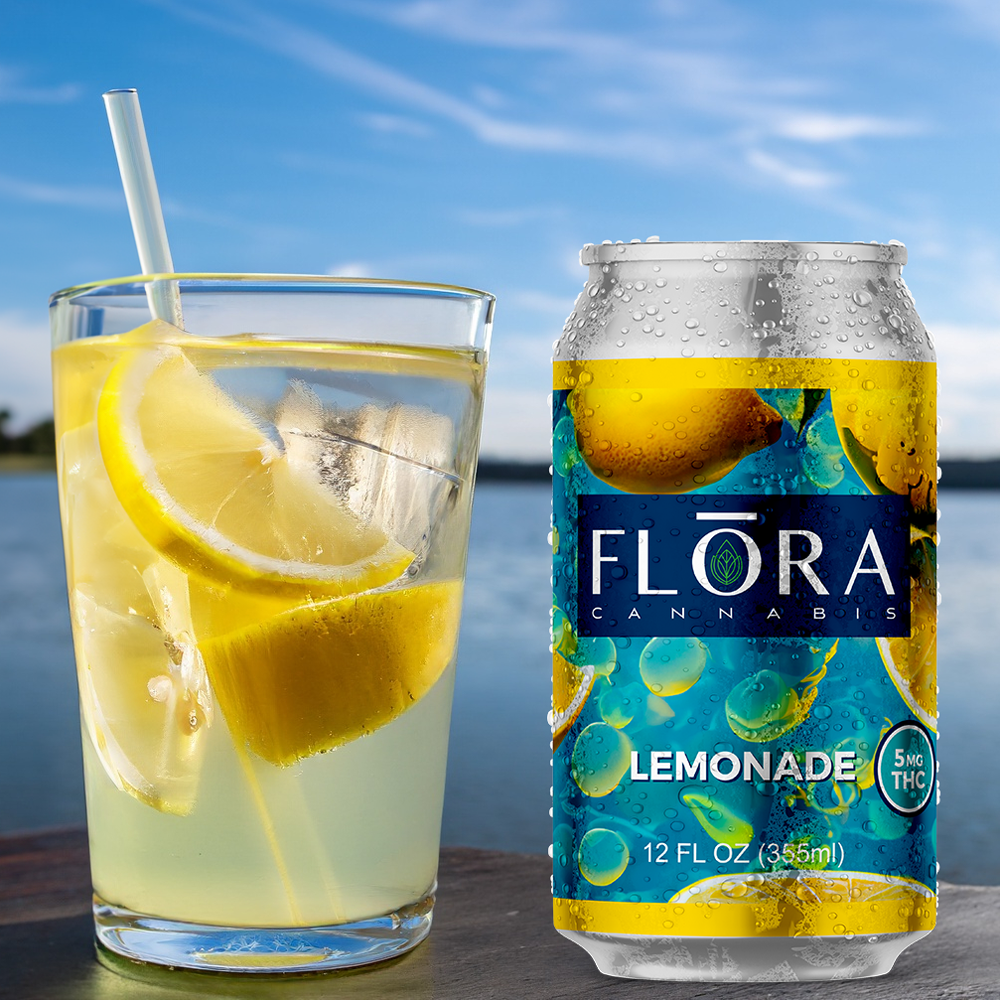 Photograph of product: FLORA | Lemonade | TH-oui Beverage | 10MG (5MG serv)