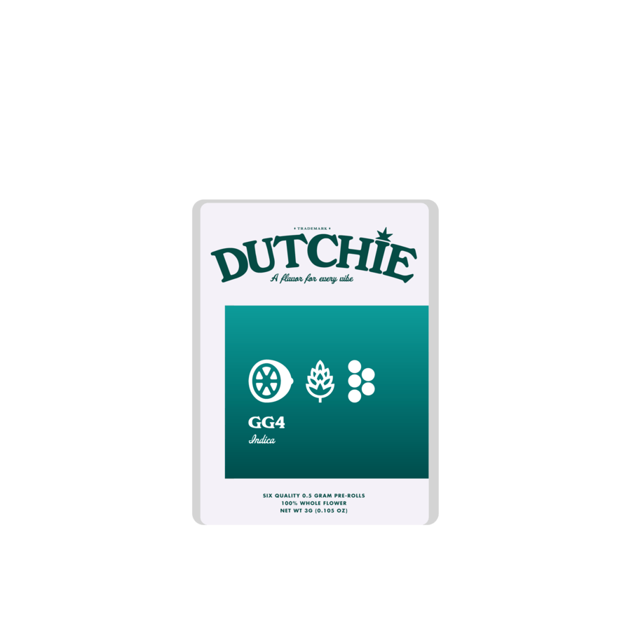 Photograph of product: DUTCHIEZ - PREROLL - 0.5G - 6PK - GG4 - Oui'd