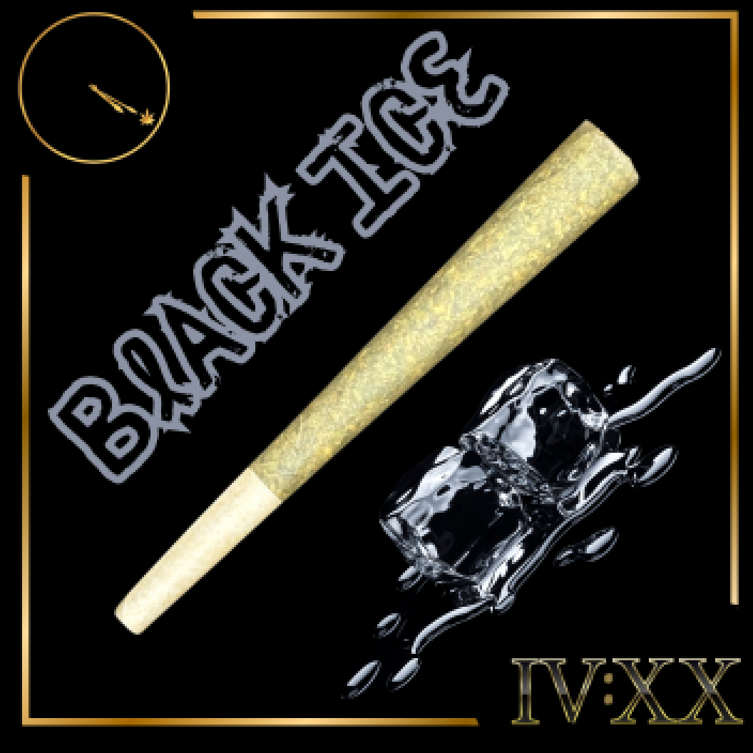 Photograph of product: (Four 20) Black Ice Pre-Roll (H)