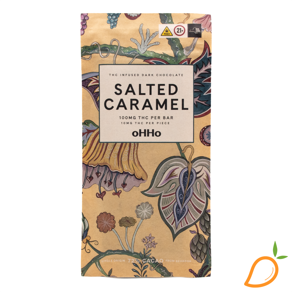 Photograph of product: 100mg Salted Caramel Chocolate Bar oHHo
