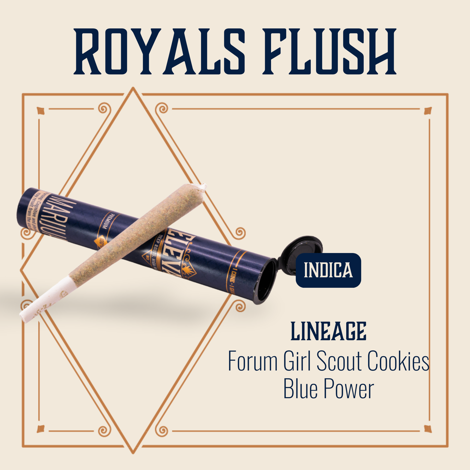 Photograph of product: Royals Flush Pre-Roll | 1g