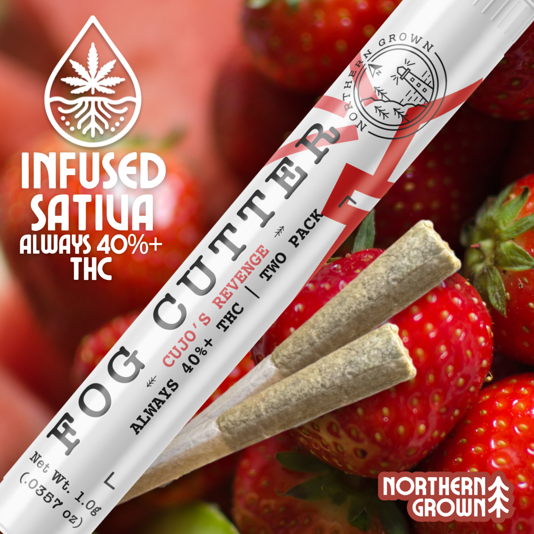 Photograph of product: Northern Grown Fog Cutter Cujo's Revenge Infused Pre-roll 0.5g (2PK)
