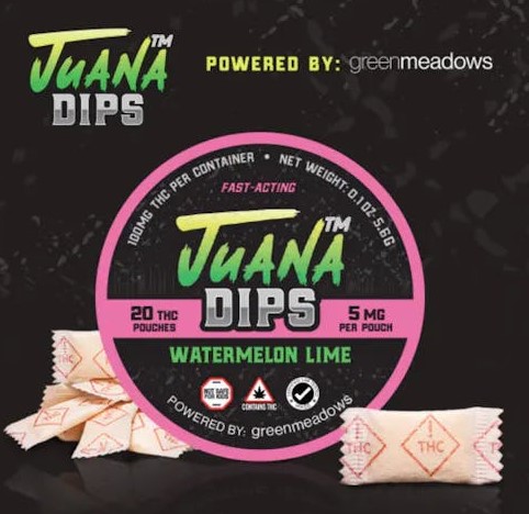 Photograph of product: Juana Dips - Watermelon Lime 100mg - Green Meadows