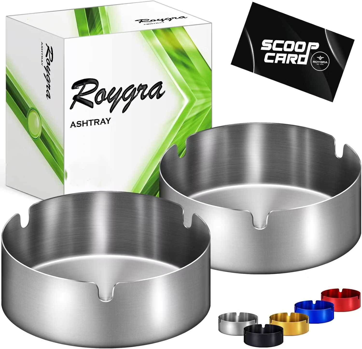 Photograph of product: Roygra Outdoor Ashtray (Silver)