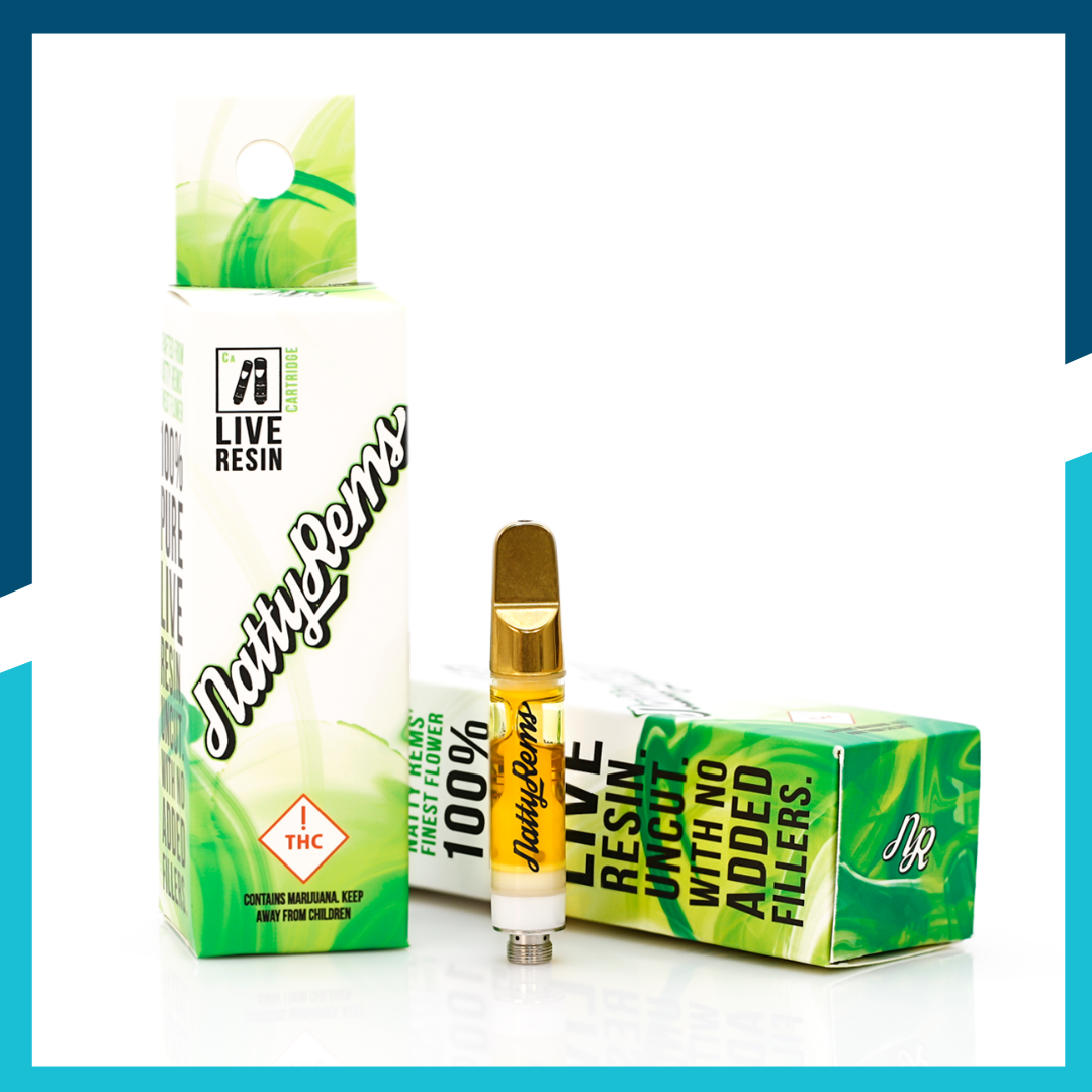 Photograph of product: GMO Gold Tip | Live Resin Cartridge | Unwind