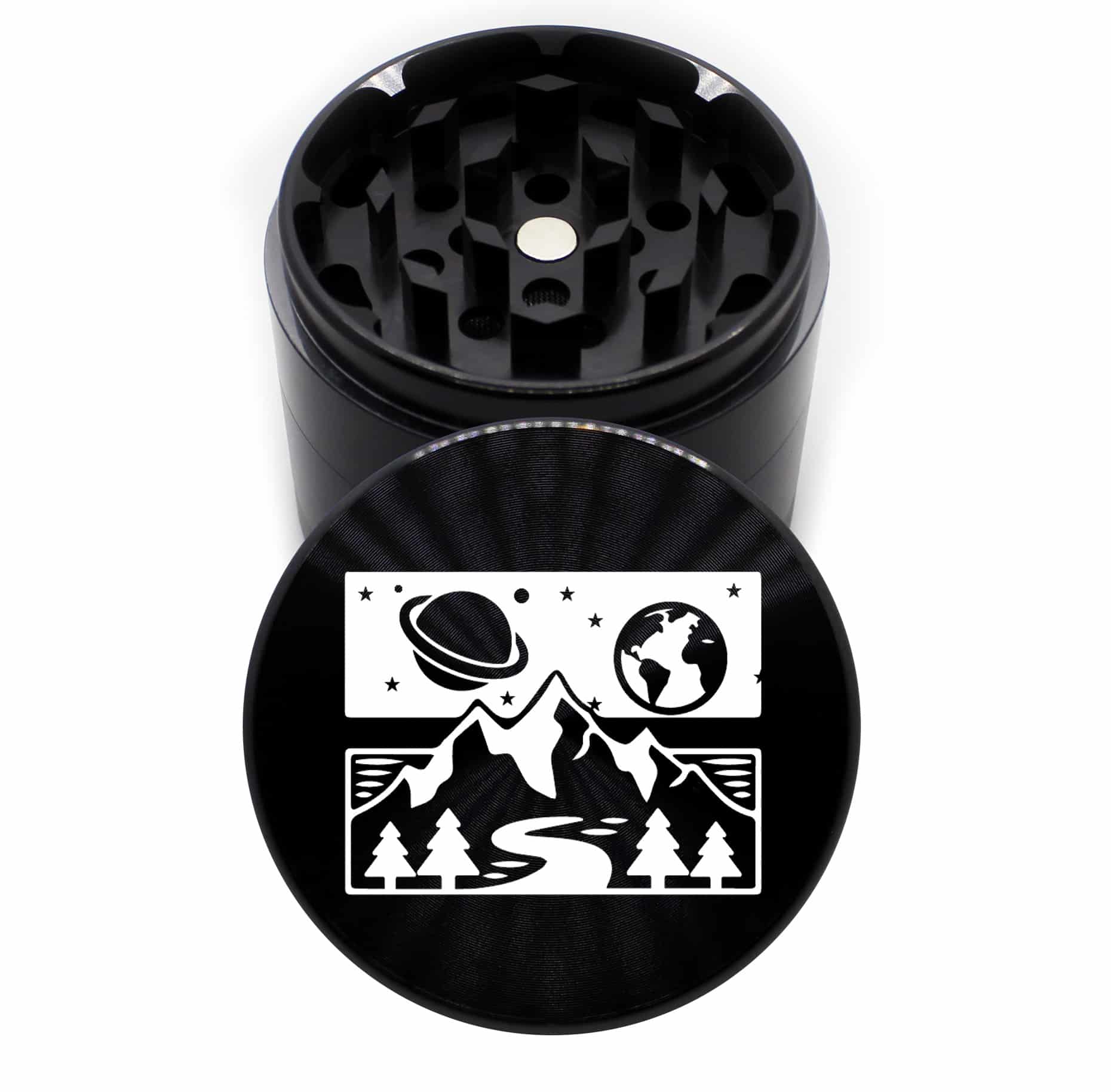 Photograph of product: 4-Piece 'Space Mountain' Grinder, 63mm