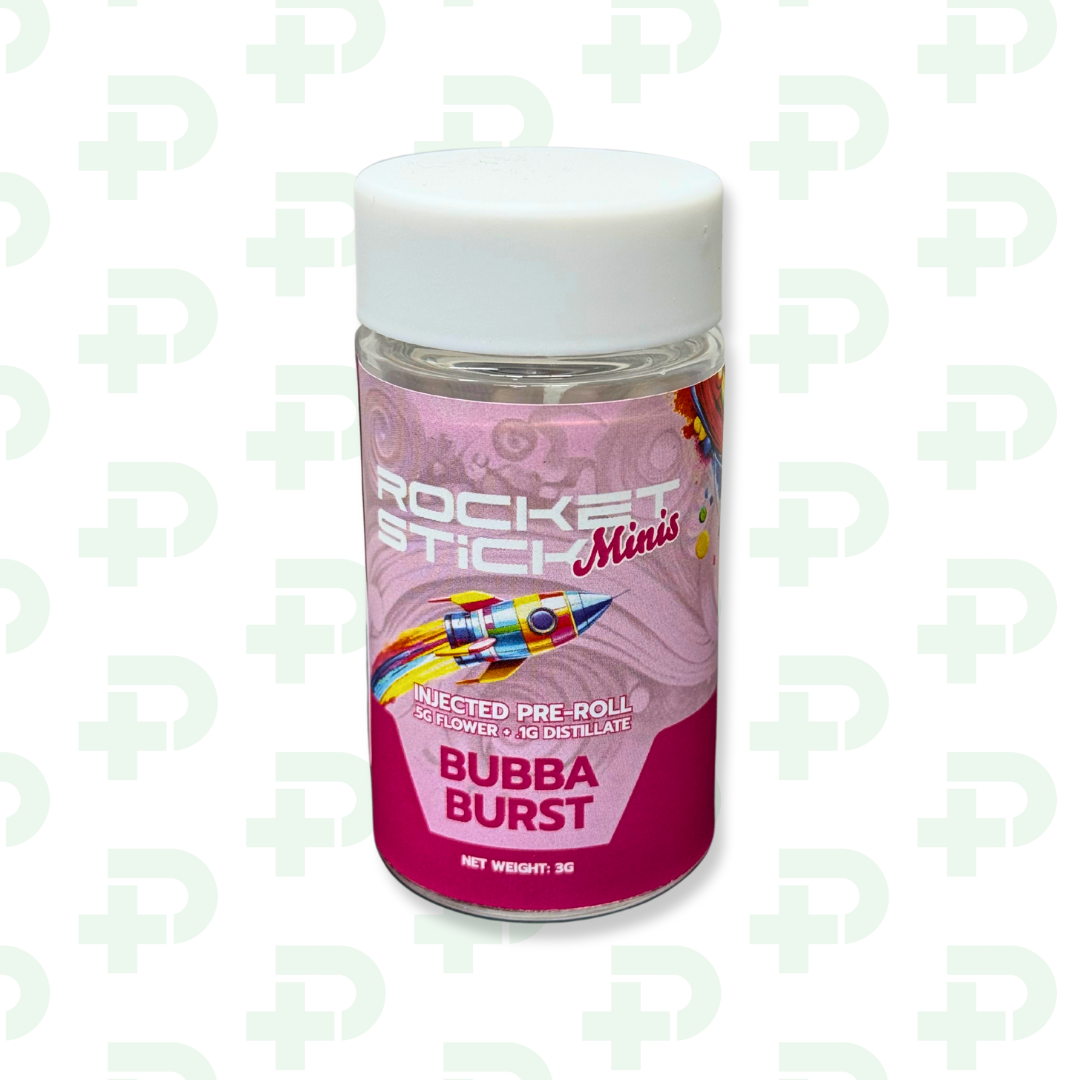 Photograph of product: Rocket Stick 5 Pack Mini Infused Preroll - Bubba Burst
