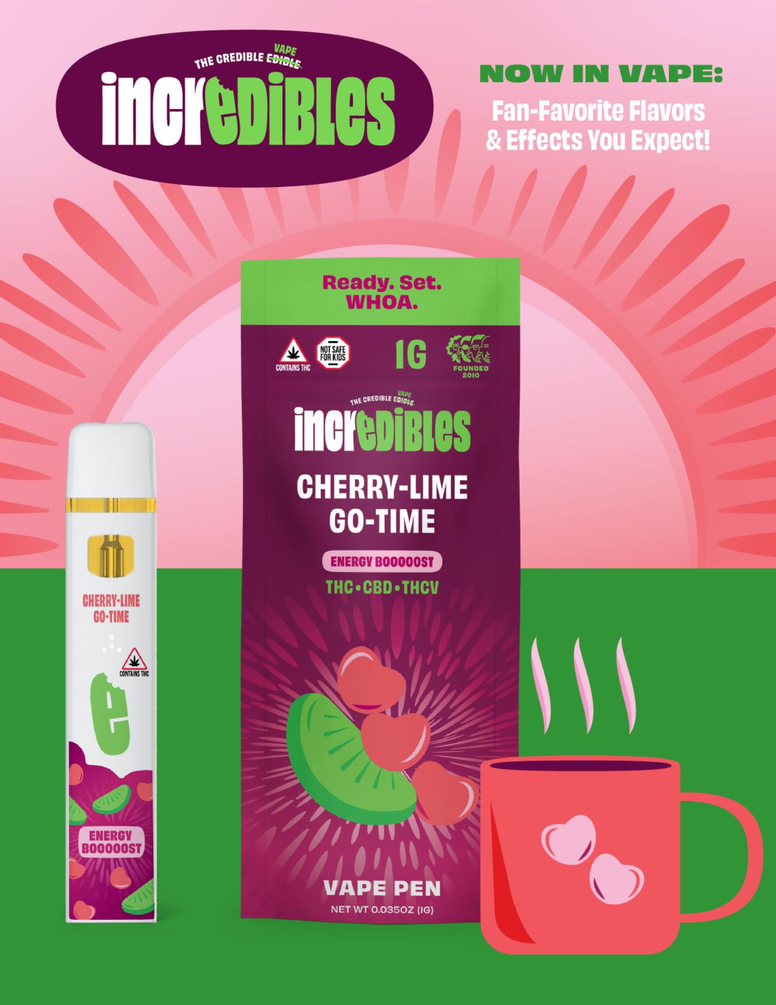 Photograph of product: TH-oui/CBD/TH-ouiv Cherry Lime Disposable Vape | 1g