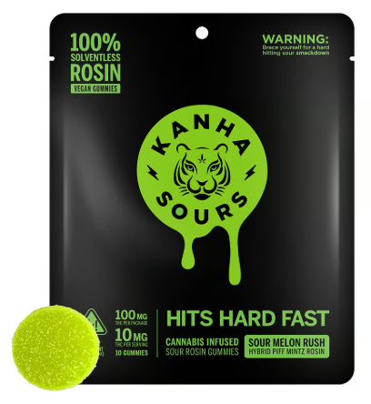 Photograph of product: KANHA MELON RUSH $27 | NON-CANNABIS ACCESSORY $18.75 | CANNABIS GOOD $1.25 | EXCISE TAX $0.2375