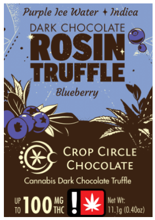 Photograph of product: Dark Chocolate Blueberry Rosin Truffle | Purple Ice Water) | 1pk
