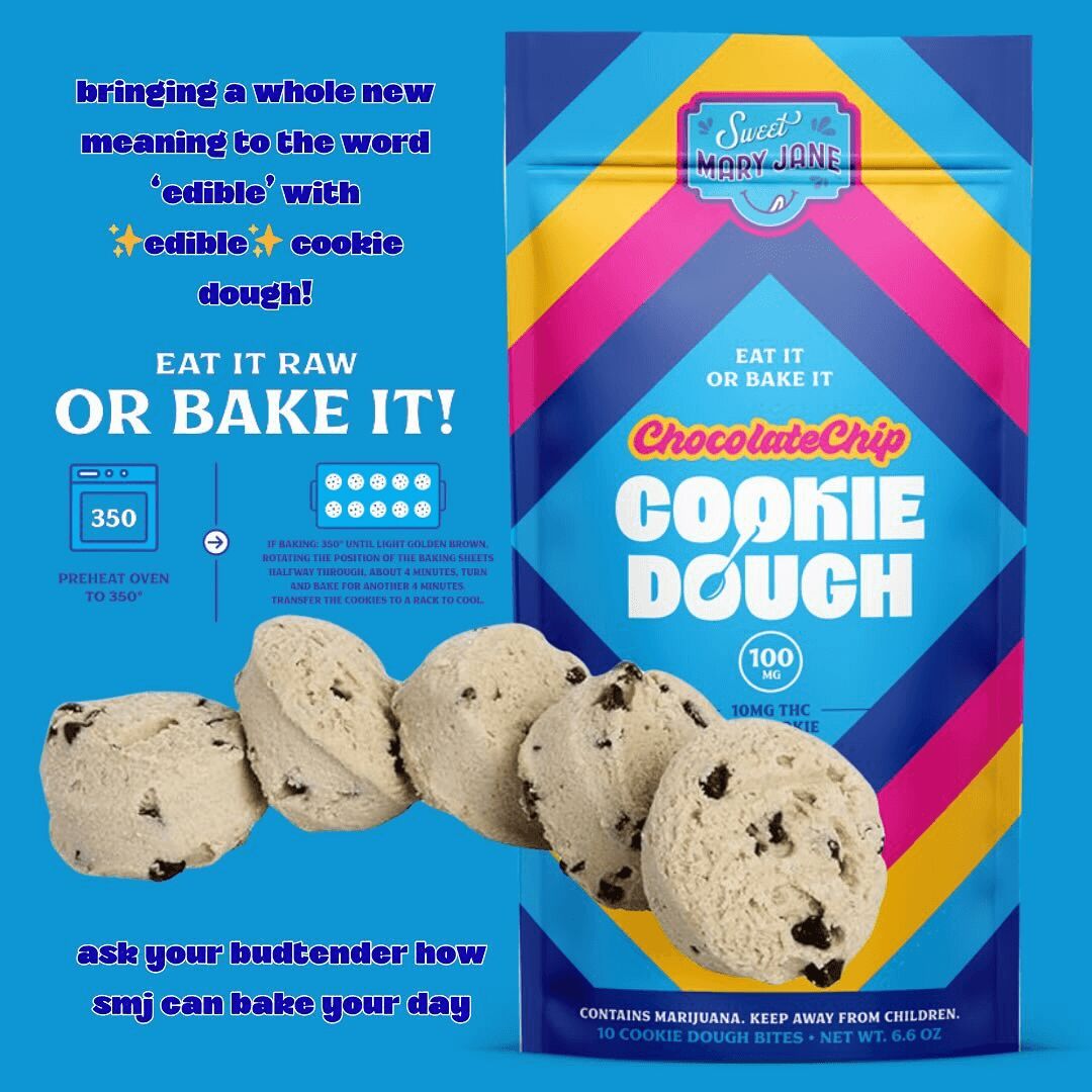 Photograph of product: Sweet Mary Jane Chocolate Chip Cookies Dough - 100mg TH-oui