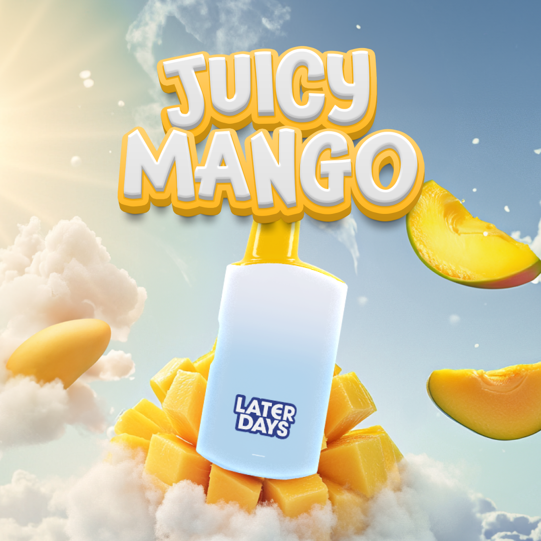 Photograph of product: Later Days Juicy Mango (S) Disposable Vape 0.85g