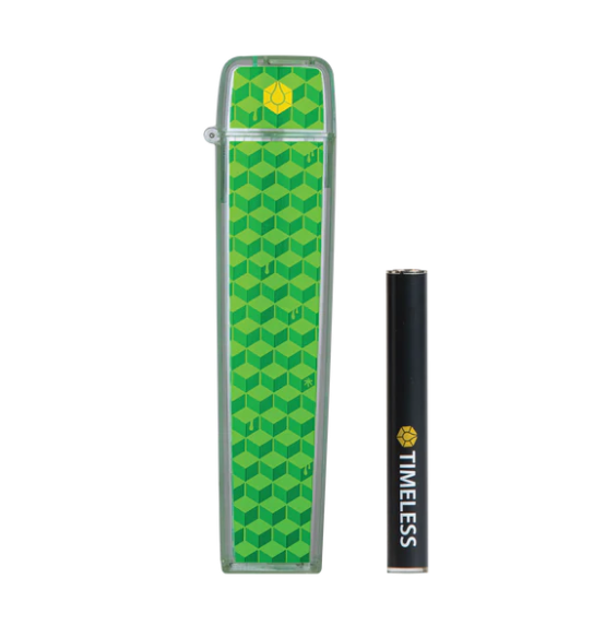 Photograph of product: TIMELESS - BATTERY & FLIP CASE COMBO - 0.5G - CHILL - GREEN/BLACK